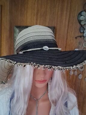 BETSEY JOHNSON Ombre Oasis Large Floppy Sun Hat